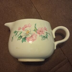 Rhythm Homer Laughlin Floral Cream Pitcher *damaged*
